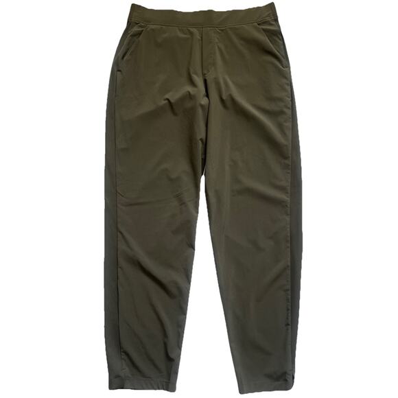 Athleta Pants Womens 12T Brooklyn Ankle Olive Green Pockets Hi-Rise Lightweight - Picture 1 of 11